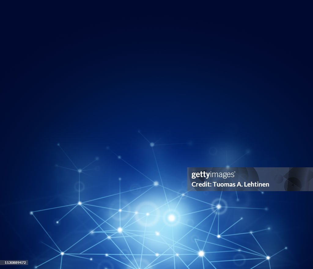 Network Deep Blue Background Abstract Network Dark Blue Background With Copy Space High-Res Stock ...
