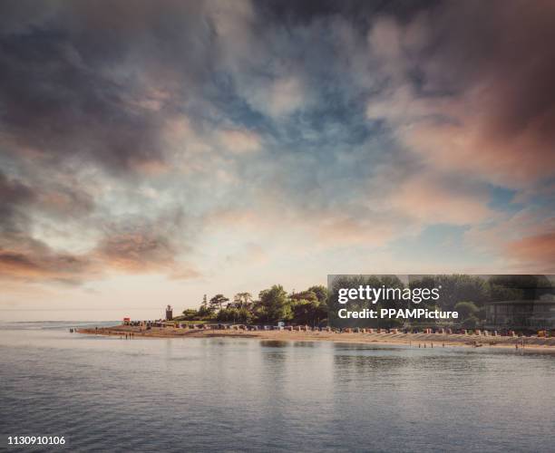 northsea beach on island foehr - wadden sea stock pictures, royalty-free photos & images