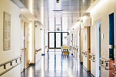 hospital bed corridor nobody landscape format