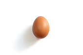 An egg on the white background