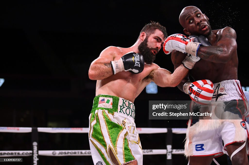 Jimmy Carrol Boxing Pennsylvania , United States - 15 March 2019; Jono Carroll, left, and ...