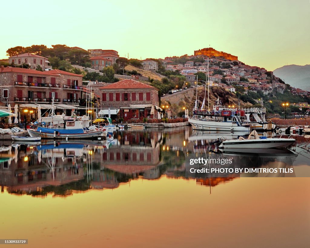 Sunrise at Molyvos harbor