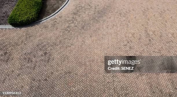 full frame shot of cobblestone paving - old tiled floor stock pictures, royalty-free photos & images
