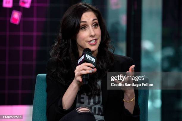 Catherine Reitman visits Build Studio on February 20, 2019 in New York City.