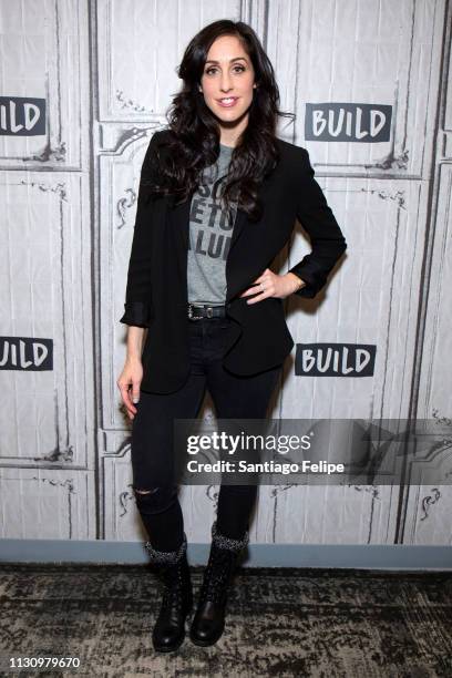 Catherine Reitman visits Build Studio on February 20, 2019 in New York City.