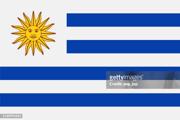 03 - united states - rectangle flat - uruguay flag stock illustrations