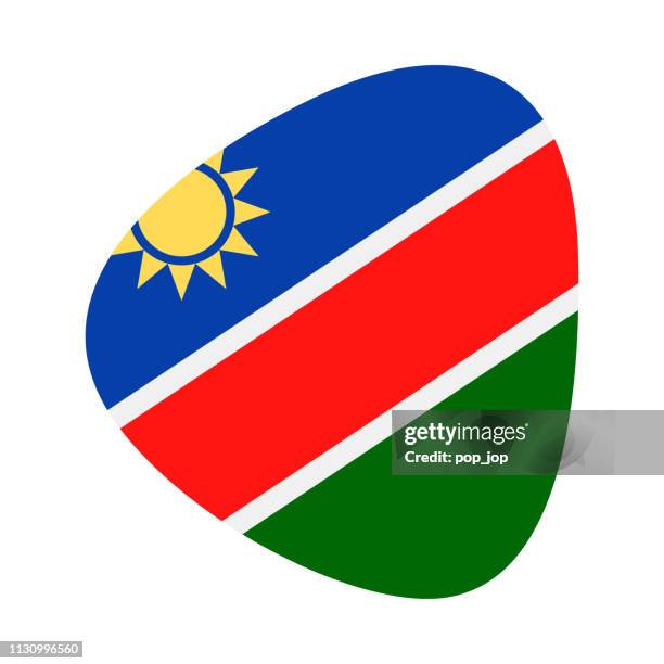 namibia - abstract flag vector flat icon - windhoek namibia stock illustrations