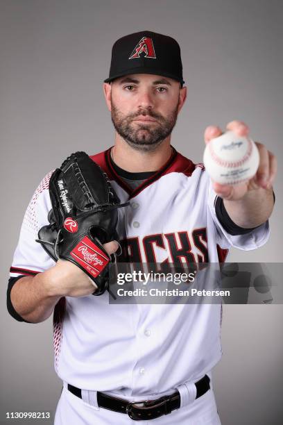 Pitcher Marc Rzepczynski of the Arizona Diamondbacks poses for a portrait during photo day at Salt River Fields at Talking Stick on February 20, 2019...