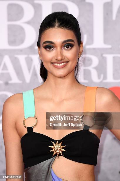 Neelam GIll attends The BRIT Awards 2019 held at The O2 Arena on February 20, 2019 in London, England.