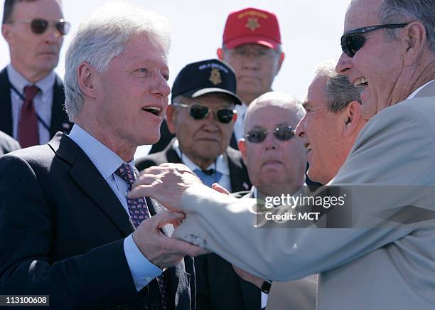 President George W. Bush participates the National World War II Memorial Dedication ceremony in Washington, DC Saturday May 29, 2004.