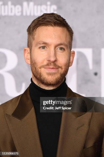 Calvin Harris attends The BRIT Awards 2019 held at The O2 Arena on February 20, 2019 in London, England.