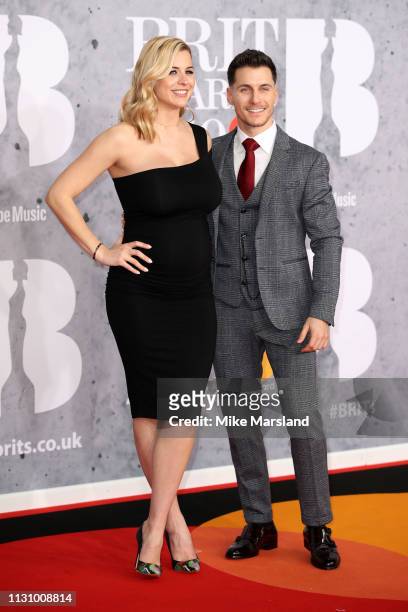 Gemma Atkinson and Gorka Marquez attends The BRIT Awards 2019 held at The O2 Arena on February 20, 2019 in London, England.
