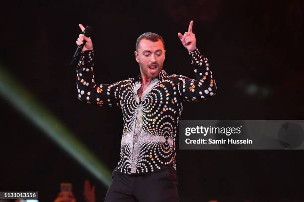Sam Smith performs during The BRIT Awards 2019 held at The O2 Arena on February 20, 2019 in London, England.