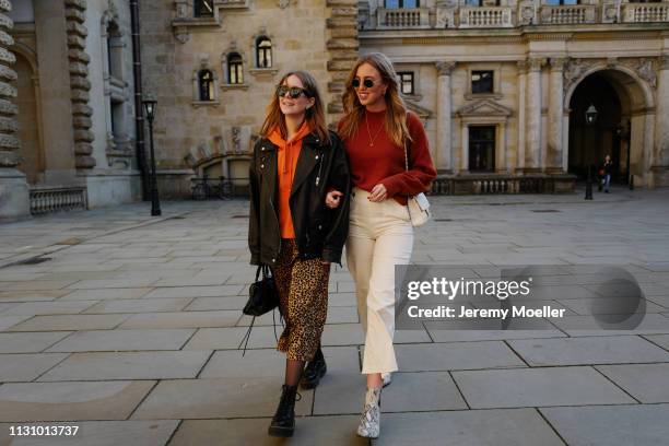 Maike Schmitz and Kira Tolk on February 18, 2019 in Hamburg, Germany.