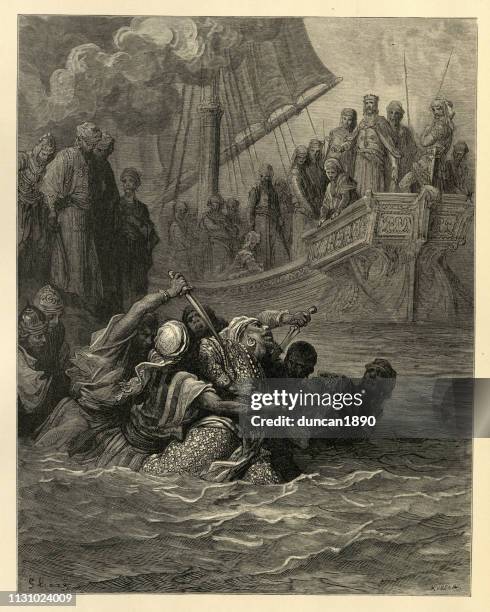 history of the crusades, death of sultan almoadam - north african ethnicity stock illustrations