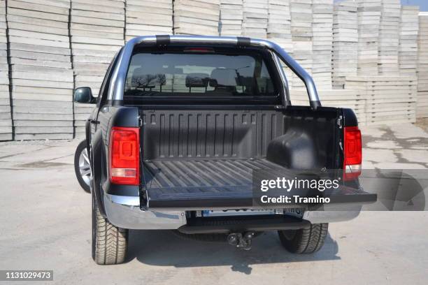 cargo bed in volkswagen pick-up truck - pick up truck back stock pictures, royalty-free photos & images