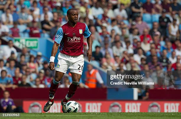 Nigel Reo Coker of Aston Villa during the Barclays Premier League match between Aston Villa and Stoke City at Villa Park on April 23, 2011 in...