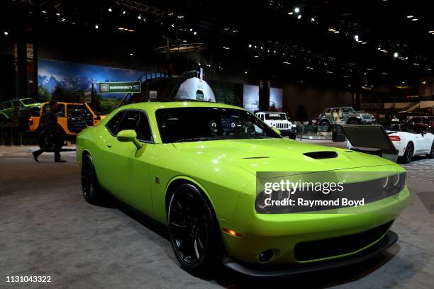 Dodge Challenger is on display at the 111th Annual Chicago Auto Show at McCormick Place in Chicago, Illinois on February 8, 2019.