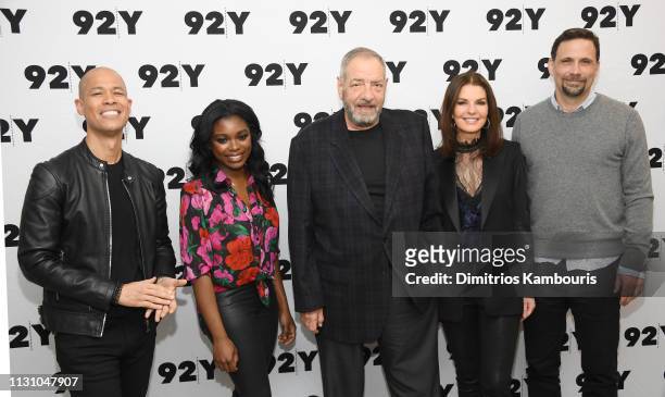 Vladimir Duthiers, Ebonee Noel, producer Dick Wolf, Sela Ward and Jeremy Sisto attend CBS' "FBI" Screening & Conversation at 92nd Street Y on...