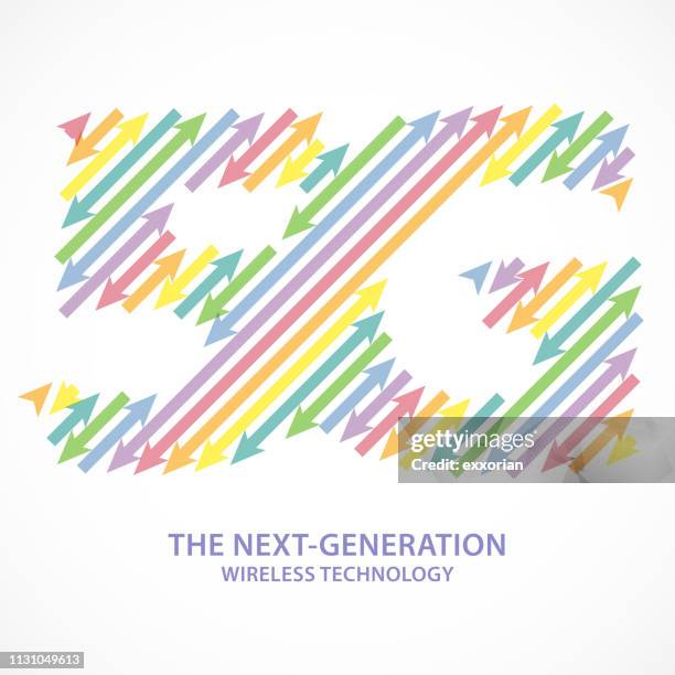 5g wireless technology - digital data stream binary stock illustrations