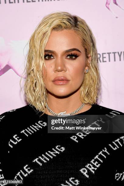 Khloé Kardashian attends the PrettyLittleThing LA Office Opening Party on February 20, 2019 in Los Angeles, California.
