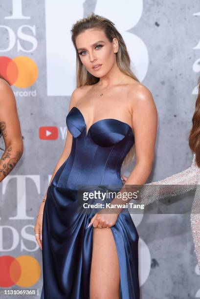 Perrie Edwards attends The BRIT Awards 2019 held at The O2 Arena on February 20, 2019 in London, England.