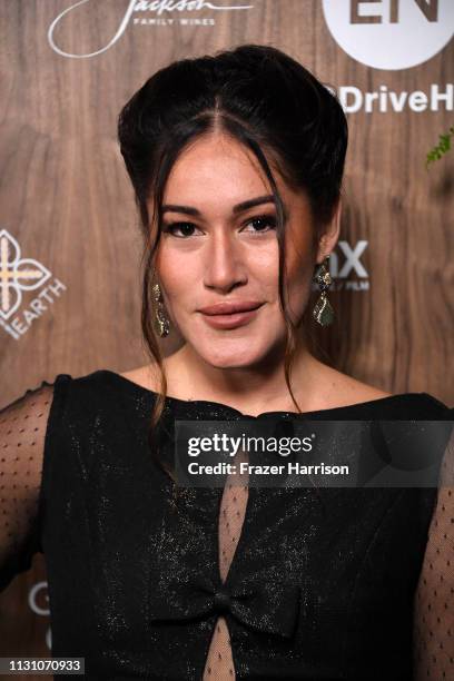 Qorianka Kilcher attends the Global Green 2019 Pre-Oscar Gala at Four Seasons Hotel Los Angeles at Beverly Hills on February 20, 2019 in Los Angeles,...