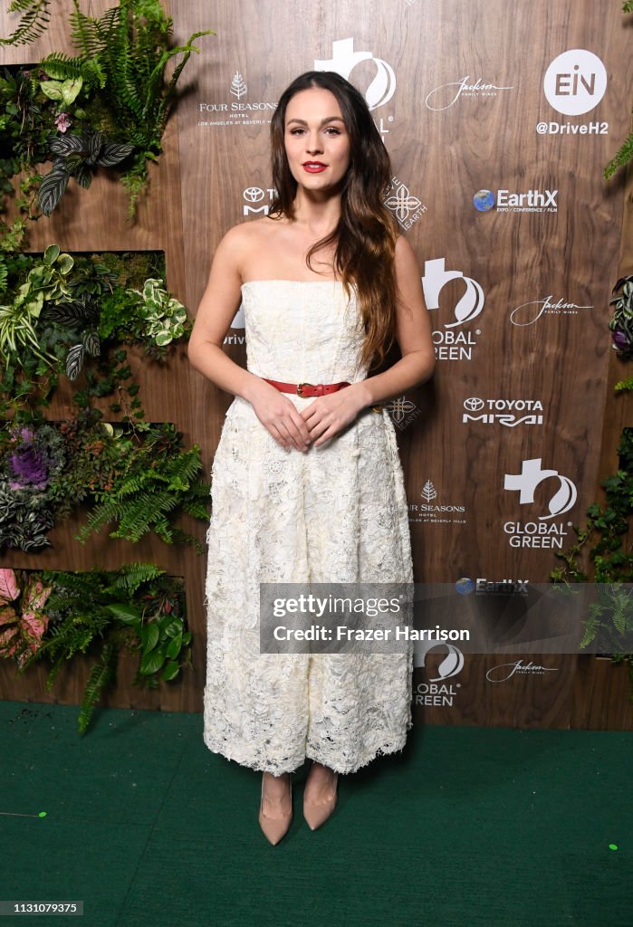 Sophie Skelton attends the Global Green 2019 Pre-Oscar Gala at Four