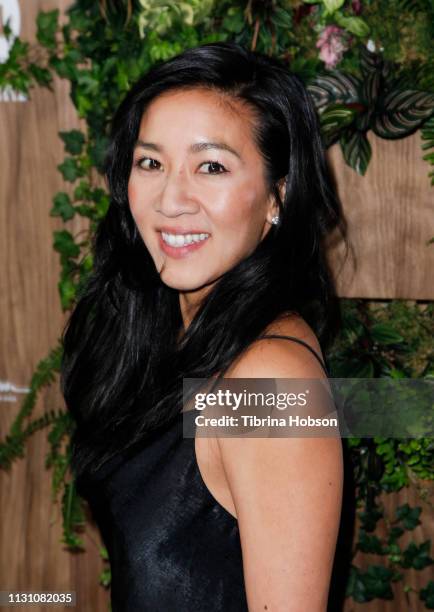 Michelle Kwan attends Global Green's 2019 Pre-Oscar Gala at Four Seasons Hotel Los Angeles at Beverly Hills on February 20, 2019 in Los Angeles,...