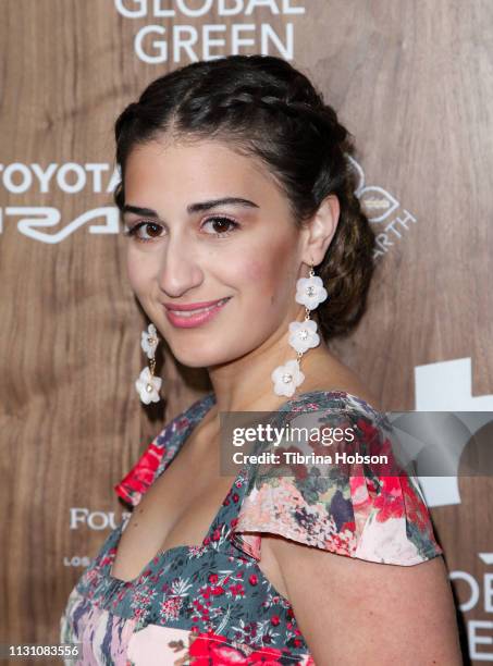 Mikaela Phillips attends Global Green's 2019 Pre-Oscar Gala at Four Seasons Hotel Los Angeles at Beverly Hills on February 20, 2019 in Los Angeles,...