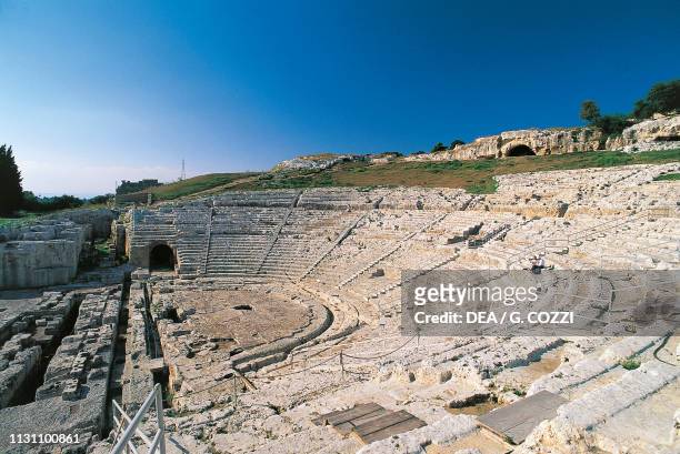 Greek Theatre, Neapolis Archaeological Park, Syracuse , Sicily, Italy, Magna Graecia, 5th-3rd century BC.