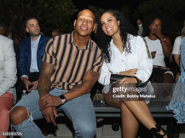 Ryan Shazier and Michelle Rodriguez attend the 6th Annual A Night On The Runwade at Aventura Mall on March 16, 2019 in Miami, Florida.