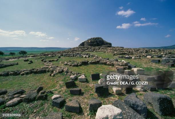 Main nuraghe of the Nuragic complex of Su Nuraxi , Barumini, Sardinia, Italy, Nuragic civilization, 15th-5th century BC.