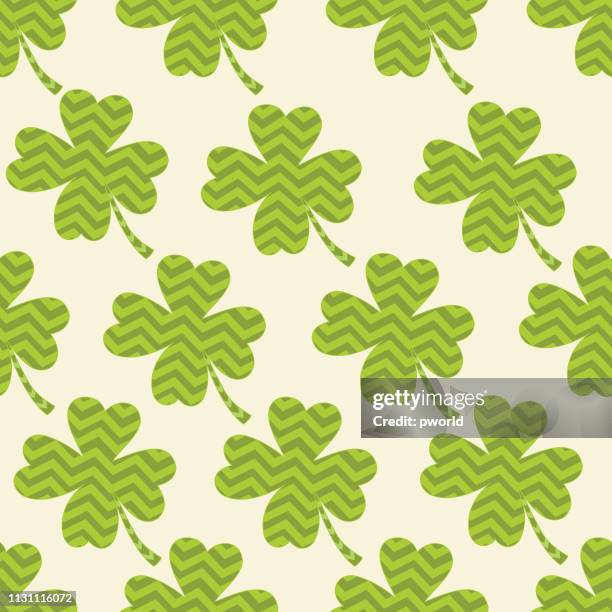 st. patrick's day seamless pattern with clover . - pub background stock illustrations