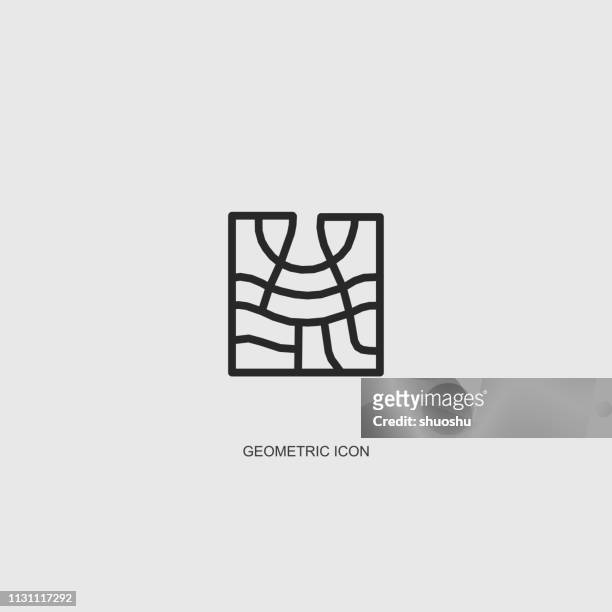 geometric icon - rectangle logo stock illustrations