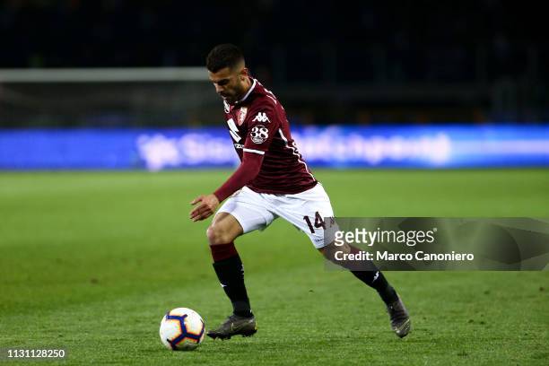 Iago Falque of Torino FC in action during the Serie A football match between Torino Fc and Bologna Fc. Bologna Fc wins 3-2 over Torino Fc.