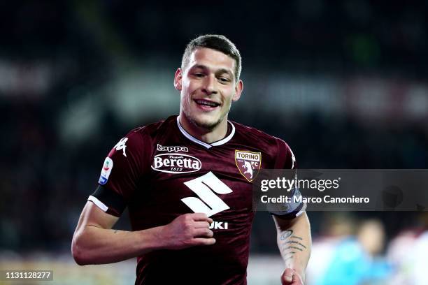 Andrea Belotti of Torino FC during the Serie A football match between Torino Fc and Bologna Fc. Bologna Fc wins 3-2 over Torino Fc.