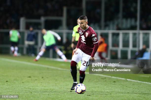 Alejandro Berenguer of Torino FC in action during the Serie A football match between Torino Fc and Bologna Fc. Bologna Fc wins 3-2 over Torino Fc.