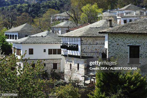 Traditional stone house, Vizitsa, Pelion peninsula, Greece.