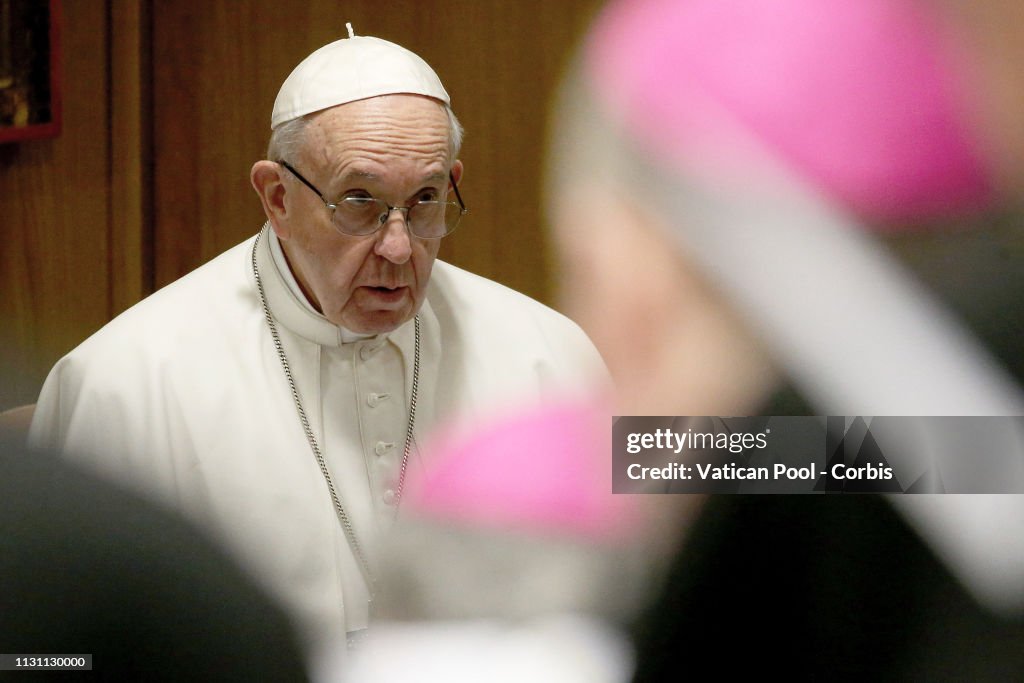 Pope Francis Attends The Meeting On The Protection Of Minors At The Vatican