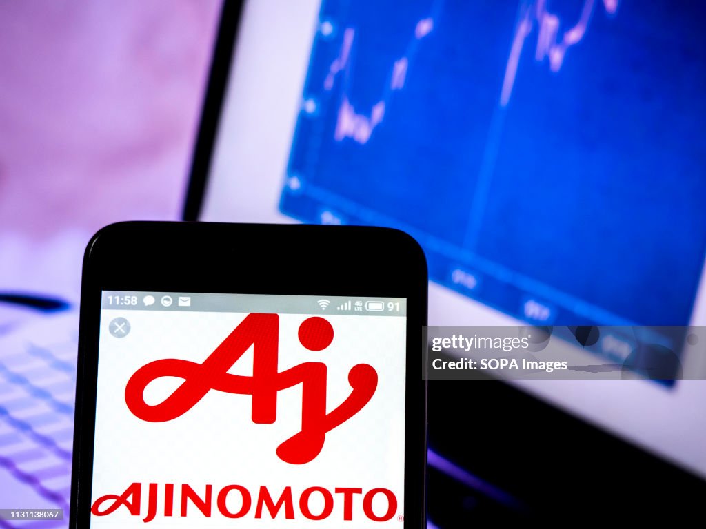 Ajinomoto Co, Inc. logo seen displayed on a smart phone