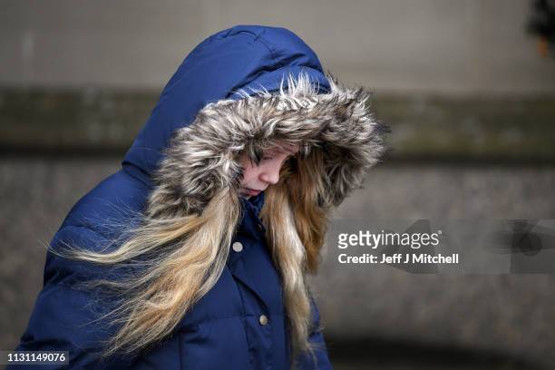 Alesha MacPhail's mother Georgina Lochrane at Glasgow High Court on February 21, 2019 in Glasgow, Scotland. Six year old Alesha MacPhail was found...