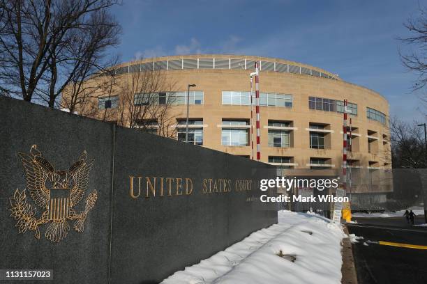 The United States District Court Greenbelt Division is shown on February 21, 2019 in Greenbelt, Maryland. A member of the U.S. Coast Guard,...