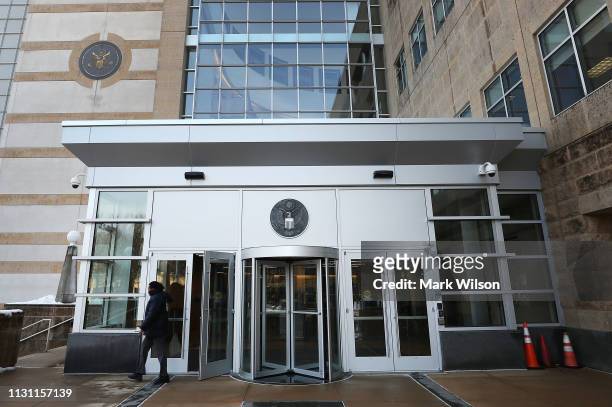 The United States District Court Greenbelt Division is shown on February 21, 2019 in Greenbelt, Maryland. A member of the U.S. Coast Guard,...