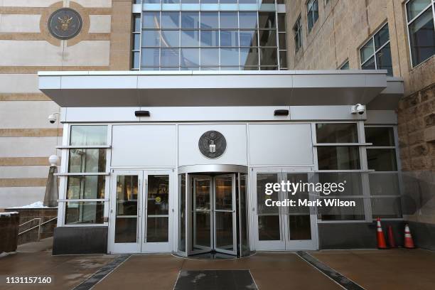 The United States District Court Greenbelt Division is shown on February 21, 2019 in Greenbelt, Maryland. A member of the U.S. Coast Guard,...