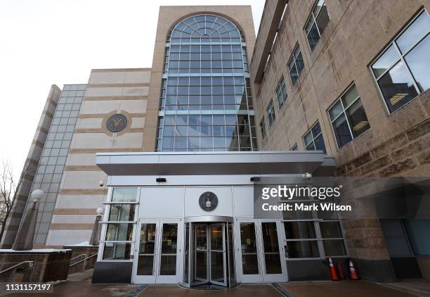 The United States District Court Greenbelt Division is shown on February 21, 2019 in Greenbelt, Maryland. A member of the U.S. Coast Guard,...