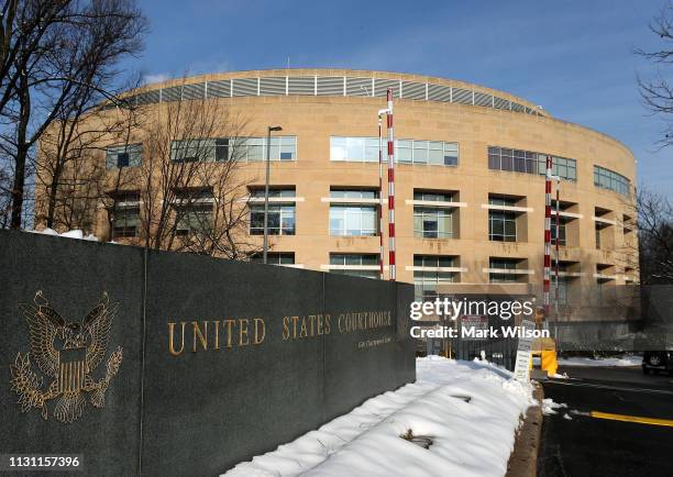 The United States District Court Greenbelt Division is shown on February 21, 2019 in Greenbelt, Maryland. A member of the U.S. Coast Guard,...