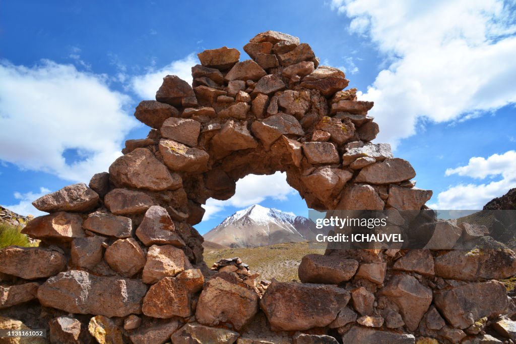 Mountain through the stones Bolivia