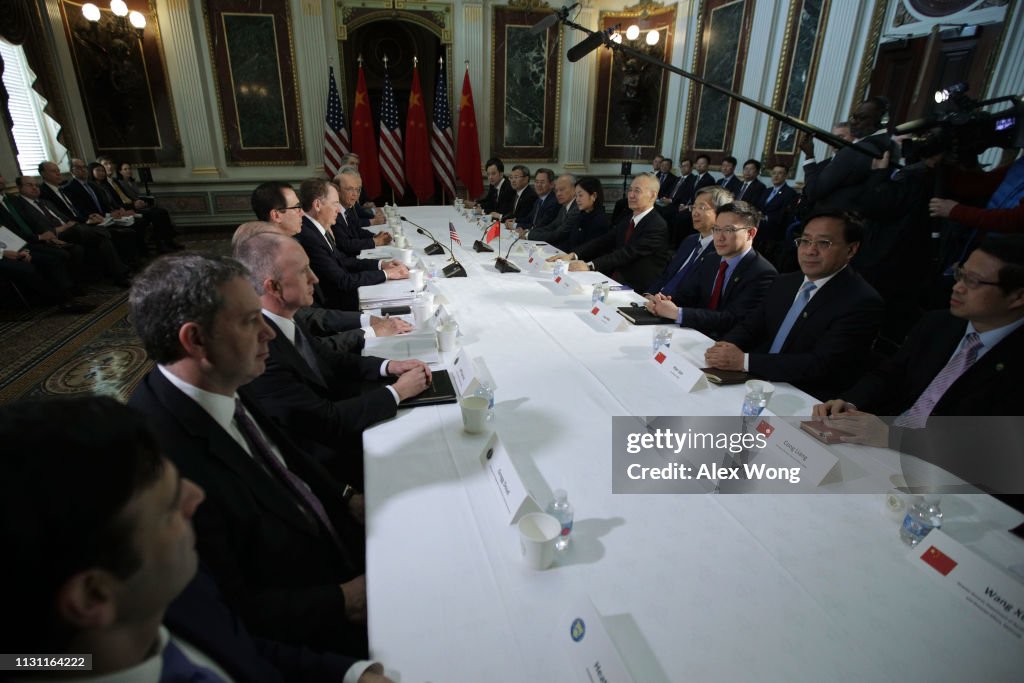 Delegations From United States And China Hold Trade Talks In Washington