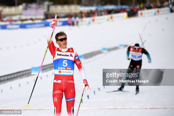 During the Women's Cross Country Sprint Final at the Stora Enso FIS Nordic World Ski Championships on February 21, 2019 in Seefeld, Austria.